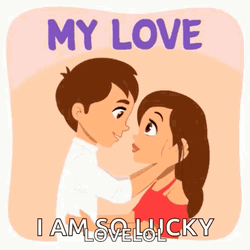 I Am So Lucky Because Of You GIF