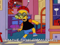 I Am The Thing From Uranus Bart Simpsons GIF