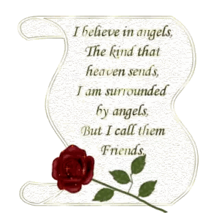I Believe In Angels Scroll Sticker