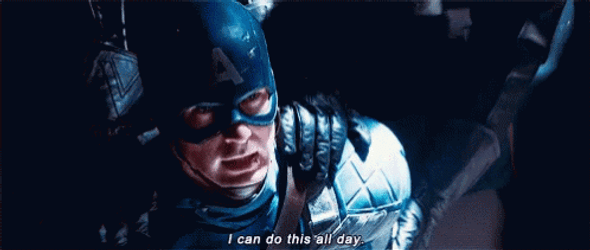 I Can Do This All Day Headshake Captain America GIF