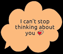 I Can't Stop Thinking About You Bubble Chat GIF