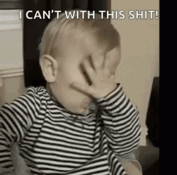 I Cant Face Palm Cute Baby GIF
