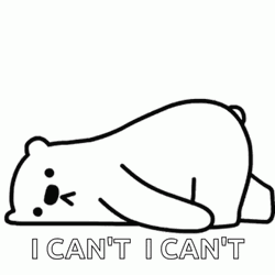 I Cant Lazy Bear Animation GIF