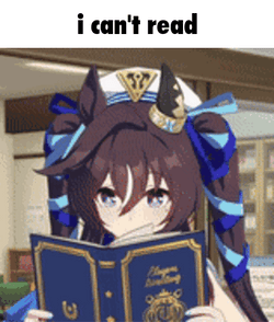 I Cant Read Vivlos Uma Musume GIF