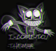 I Come To Take You Cartoon Cat GIF