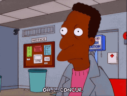 I Concur Carl Carlson The Simpsons GIF