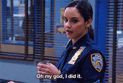 I Did It Amy Santiago Brooklyn Nine Nine GIF