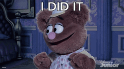 I Did It Fozzie Bear Muppet Babies GIF