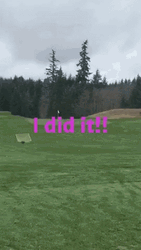 I Did It Happy Female Golfer Jumping GIF