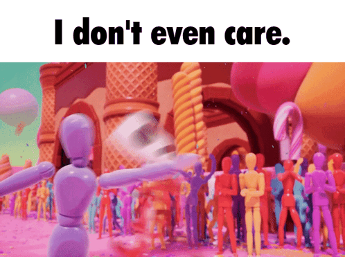 I Don't Even Care Cartoon GIF