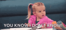 I Don't Know Confused Cute Kid Headshake GIF