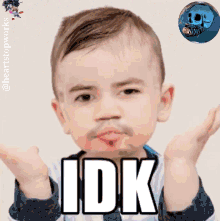 I Don't Know Poker Face Kid Face Swap Confetti GIF