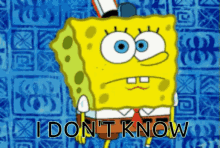 I Don't Know Shrug Clueless SpongeBob SquarePants GIF