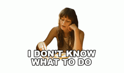 I Don't Know What To Do Girl GIF