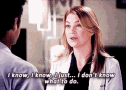 I Don't Know What To Do Meredith Grey's Anatomy GIF