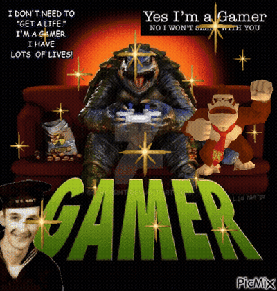 I Don't Need To Get A Life Gamer Poster GIF