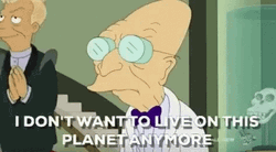 I Don't Want To Be Around Anymore Futurama GIF