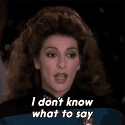 I Dont Know What To Say Deanna Troi GIF