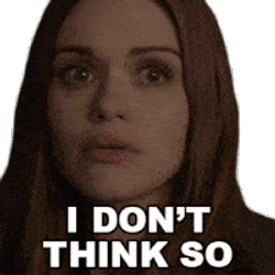 I Dont Think So Lydia Martin Sticker GIF