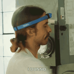 I Dunno Guy With Flashlight GIF