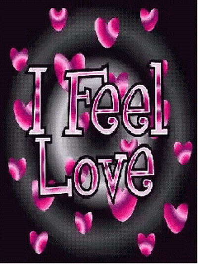 I Feel Love With Pink Hearts GIF