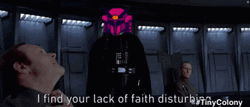 I Find Your Lack Of Faith Disturbing Anakin GIF