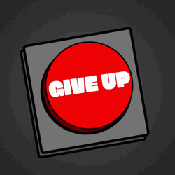 I Give Up Button Animation GIF