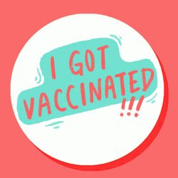 I Got Vaccinated Stamp  GIF