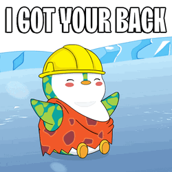 I Got Your Back Animated Penguins Playing In The Ice GIF