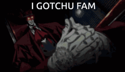 I Gotchu Fam Glowing Eyes Mysterious Man GIF