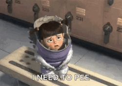 I Gotta Pee Monsters Inc Boo GIF