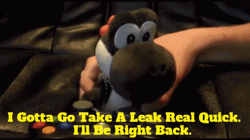 I Gotta Pee SML Black Yoshi GIF