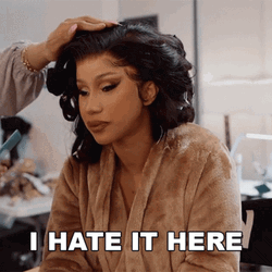 I Hate It Here Cardi B Hair Treatment GIF