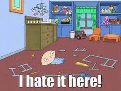 I Hate It Here Stewie Griffin Family Guy GIF