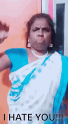 I Hate You Frustrated Aunty GIF