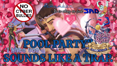 I Hate You Sounds Like A Trap Pool Party Poster GIF