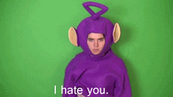 I Hate You Tinky Winky Man Teletubbies GIF