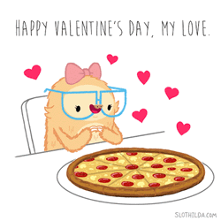 I Heart Pizza Funny Valentines Day GIF