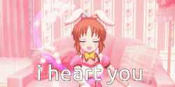 I Heart You Abe Nana Anime Cinderella Girls GIF