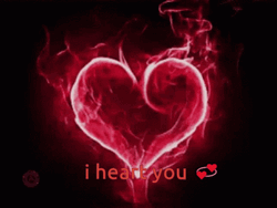 I Heart You Burning Flame GIF