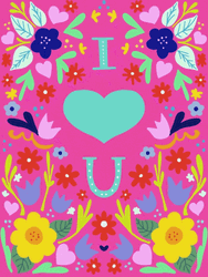I Heart You Flowers Daisy Lemon GIF