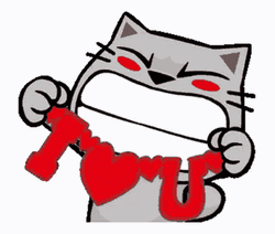 I Heart You Line Sticker Meow Zhua Animation 2 GIF