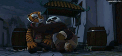 I Know Kung Fu Panda Hugs Tiger GIF