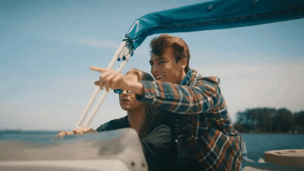 I Learned It From Watching You Boy Teaching Girl To Boat GIF
