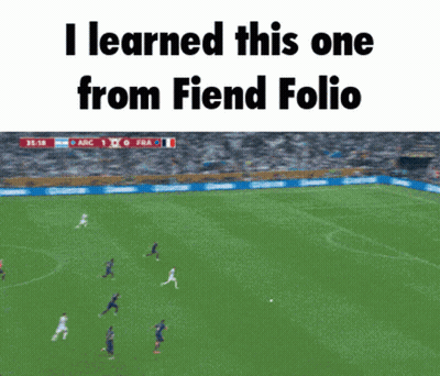 I Learned This One From Fiend Folio Soccer Field GIF