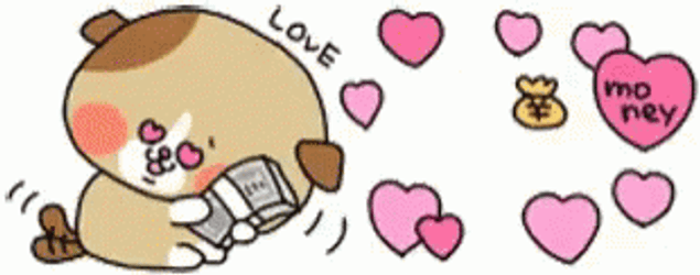 I Like Money Cute Love Hearts GIF