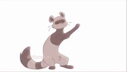 I Like To Move It Move It Illustrated Raccoon Dance GIF