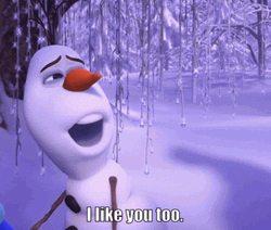 I Like You Too Frozen Olaf GIF