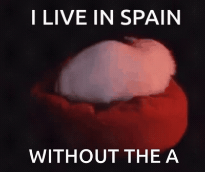 I Live In Spain Without The A Poster GIF
