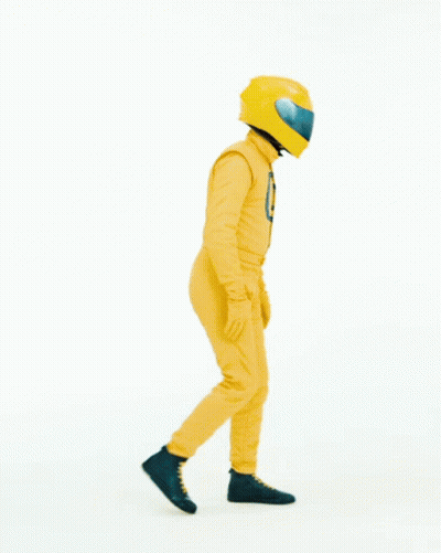 I'll Just Moonwalk Out Of Here Man In Yellow Suit GIF